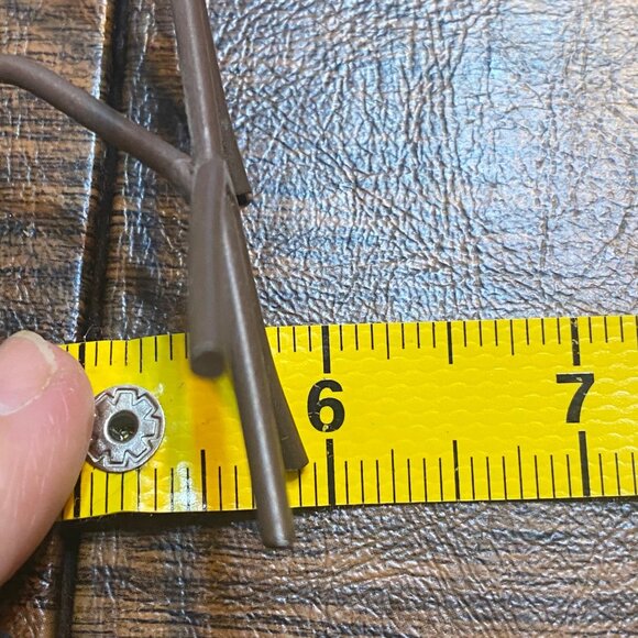 Wooden Owl Decor Button Eyes Handmade Bird Upright Boho Country Chic Cute 6" - Picture 5 of 5